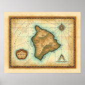 Groot eiland Hawaii Poster (Voorkant)