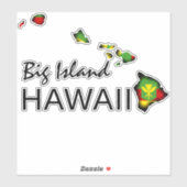 GROOT EILAND - KANAKA MAOLI HAWAII EILANDEN ZWART STICKER (Vel)