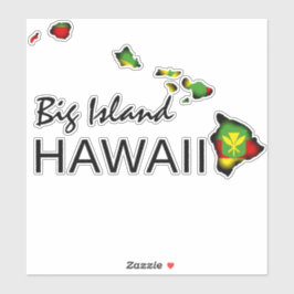 GROOT EILAND - KANAKA MAOLI HAWAII EILANDEN ZWART STICKER