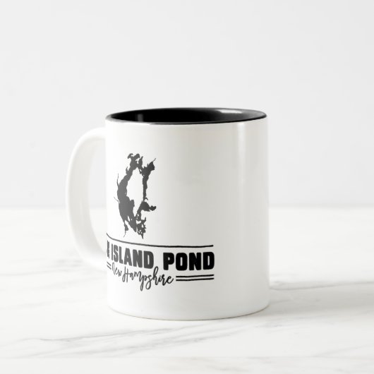 Groot eiland Pond New Hampshire Tweekleurige Koffiemok (Voorkant links)