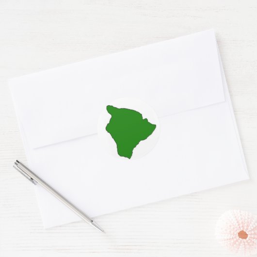 Groot eiland sticker groen (Envelop)