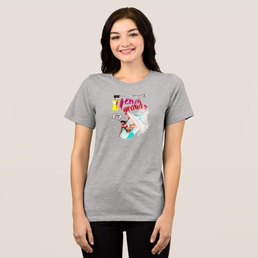 Groot eiland Tri-Blend shirt (Voorkant volledig)