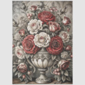 Groot Elegant Bloem Meubel Decoupage Tissuepapier (Voorkant)
