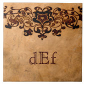 ・ Groot ・ Elegant Monogram Tile Tegeltje (Voorkant)