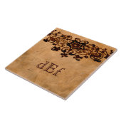 ・ Groot ・ Elegant Monogram Tile Tegeltje (Zijkant)