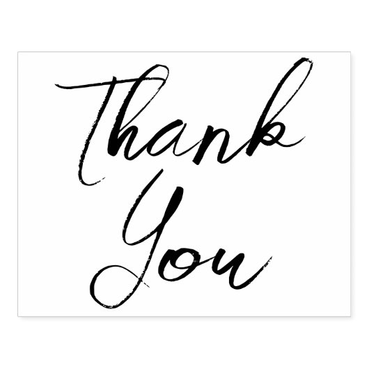 Groot elegant script bedankt rubberstempel (Afrduk)