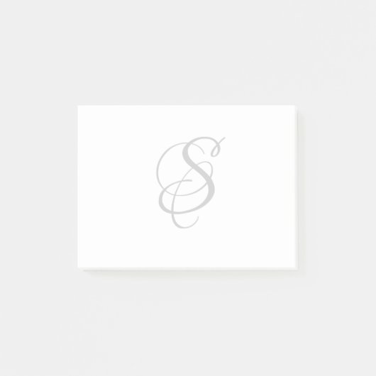 Groot Elegant Script Monogram Post Post-it® Notes (Voorkant)