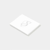 Groot Elegant Script Monogram Post Post-it® Notes (Schuin)