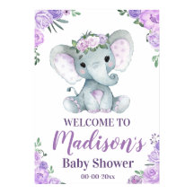 Groot ellephant welkomstteken, Poster voor meisjes