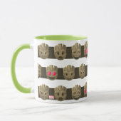 Groot Emoji Stripe Pattern Mok (Links)