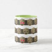 Groot Emoji Stripe Pattern Mok (Midden)