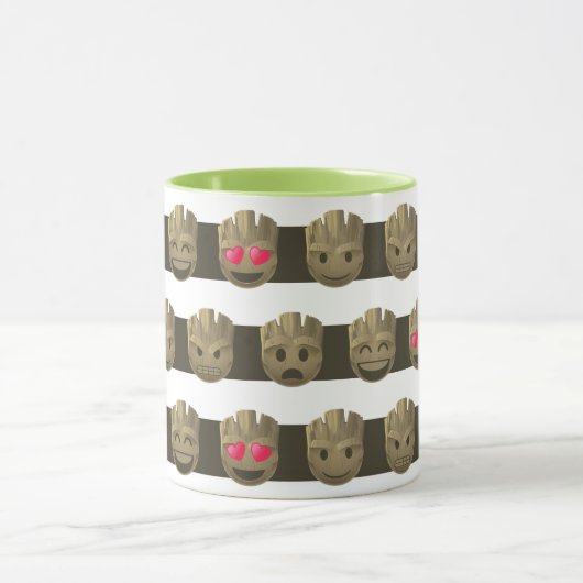 Groot Emoji Stripe Pattern Mok (Midden)
