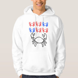 Groot en Klein Krab Omtrek Ontwerp Hoodie