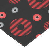 Groot en klein rood grijs patroon korte tafelloper (Hoek)