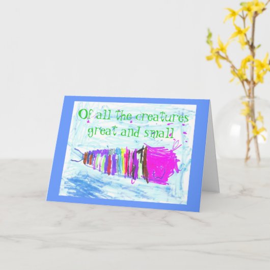 Groot en Kleine schepselen Kaart (Gele Bloem)