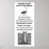 Groot eten in het Poster van de bibliotheek (Voorkant)