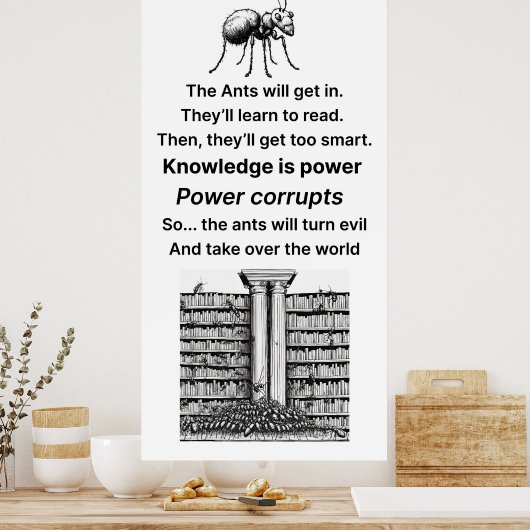 Groot eten in het Poster van de bibliotheek (Keuken)