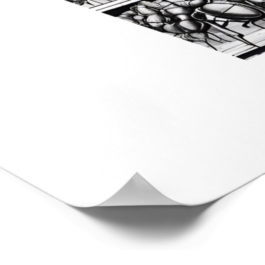 Groot eten in het Poster van de bibliotheek (Hoek)