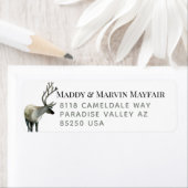 Groot etiket van het achterste retouradres van Ant (Insitu)