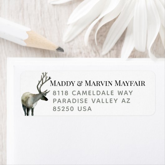 Groot etiket van het achterste retouradres van Ant (Insitu)