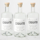 Groot Etiket voor Fles Zelfgemaakte Coquito (Flessen)