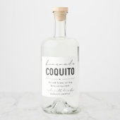 Groot Etiket voor Fles Zelfgemaakte Coquito (Voorkant)