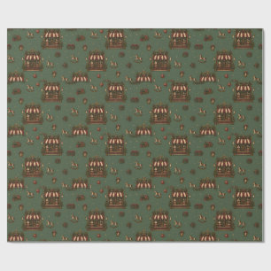 Groot Europees Kerstspeelgoedwinkeltje Winter Sali Cadeaupapier