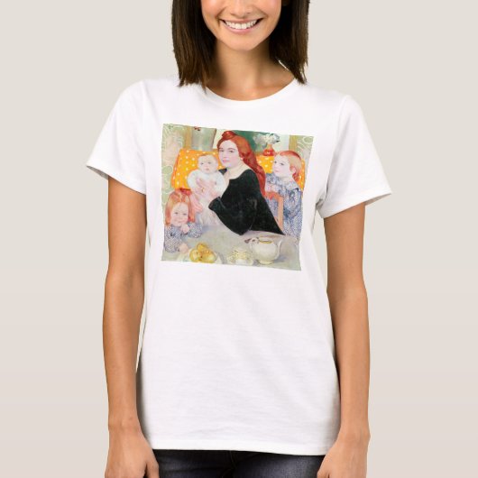 Groot familieportret in blauw en geel t-shirt (Voorkant)