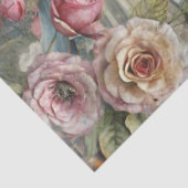 Groot Fantasie Bloemstuk Hoekig Decoupage Papier (Detail)