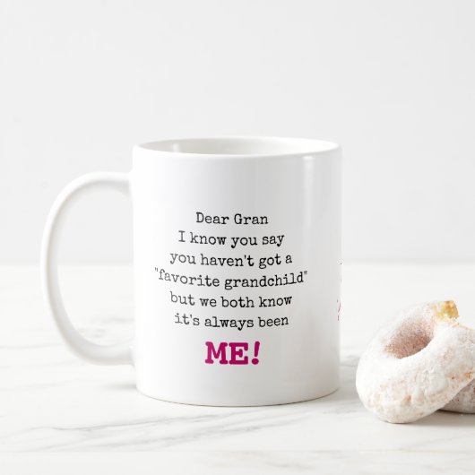 Groot favoriete klein kind Schrijfmachine Typograf Koffiemok (Met donut)