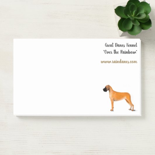 groot Fawn Great Dane-blok Post-it® Notes (Kantoor)