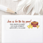 Groot Football Game Watch Party Nachos Chips Queso Etiket (Insitu)