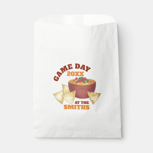Groot Football spel Tailgate Party Chips Cheese Di Bedankzakje (Voorkant)