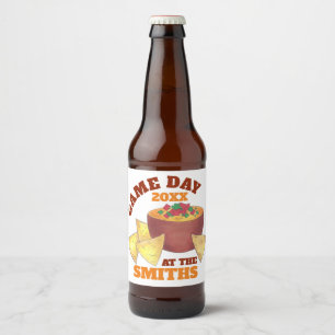 Groot Football spel Tailgate Party Chips Cheese Di Bier Etiket