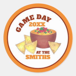 Groot Football spel Tailgate Party Chips Cheese Di Ronde Sticker