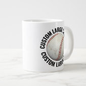 Groot formaat gepersonaliseerde tekst honkbal afbe grote koffiekop (Voorkant rechts)