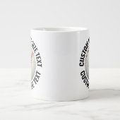 Groot formaat gepersonaliseerde tekst honkbal afbe grote koffiekop (Voorkant)