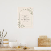 Groot formaat olijf huwelijksweekend schema bord poster (Keuken)