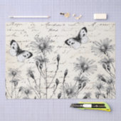 GROOT Frans Script Wildflower Butterfly-decoupage Tissuepapier (Craft)