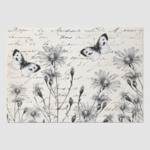GROOT Frans Script Wildflower Butterfly-decoupage Tissuepapier