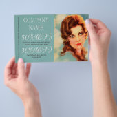 Groot Gatsby-meisje schoonheidssalon visagist Flyer (Hand)