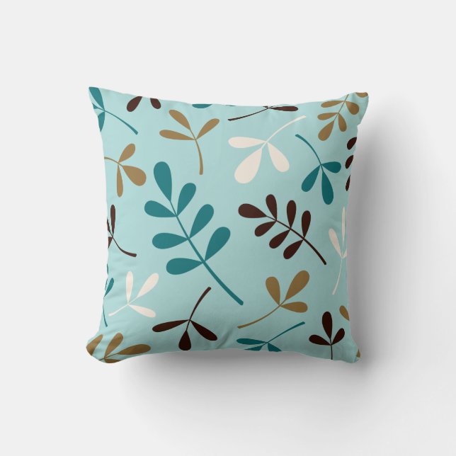 Groot geassorteerd leder leert crème Gold Brown Kussen (Voorkant)