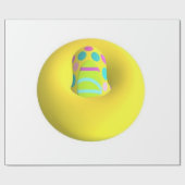 GROOT GEEL ABSTRACT KARAKTER VOOR EXTRA CADEAUPAPIER (Vlak)