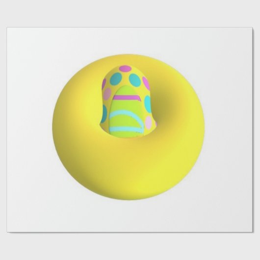 GROOT GEEL ABSTRACT KARAKTER VOOR EXTRA CADEAUPAPIER (Vlak)