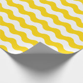 Groot Geel en Wit Golfpapier Cadeaupapier (Hoek)