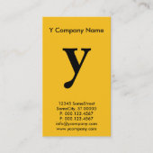 Groot geel monogram visitekaartje (Voorkant)