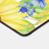 Groot geel zonnebloempatroon bureaumat (Hoek)