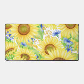 Groot geel zonnebloempatroon bureaumat (Voorkant)
