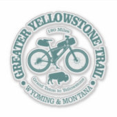 Groot geelstenen spoor (fietsen) sticker (Voorkant)