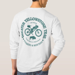 Groot geelstenen spoor (fietsen) t-shirt
